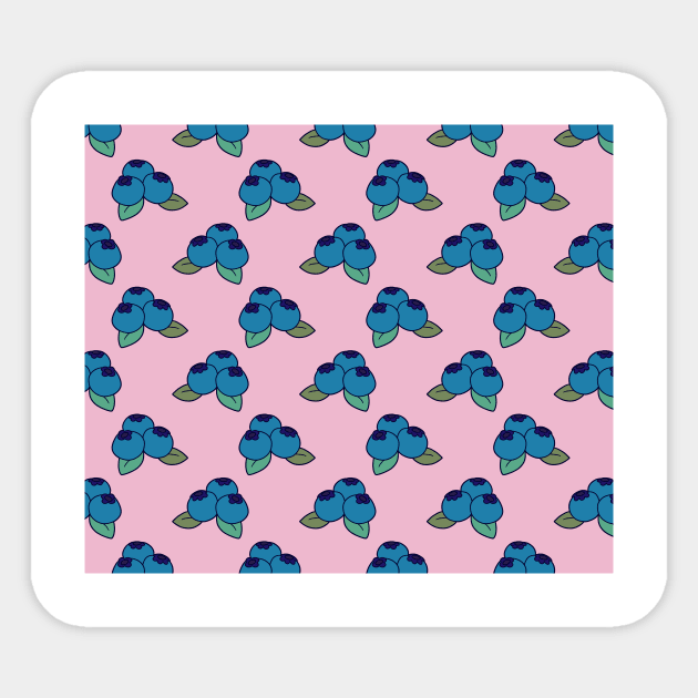 Simple Blueberry Pattern Sticker by saradaboru